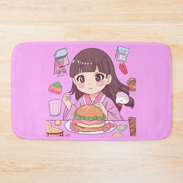 Item preview, niña comiendo comida kawaii designed and sold by cloudzer0000.
