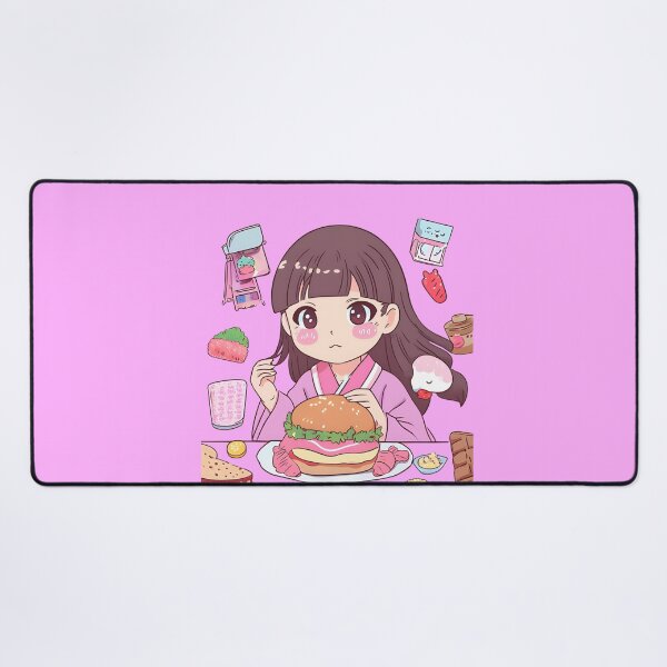 Item preview, girl eating kawaii food designed and sold by cloudzer0000.