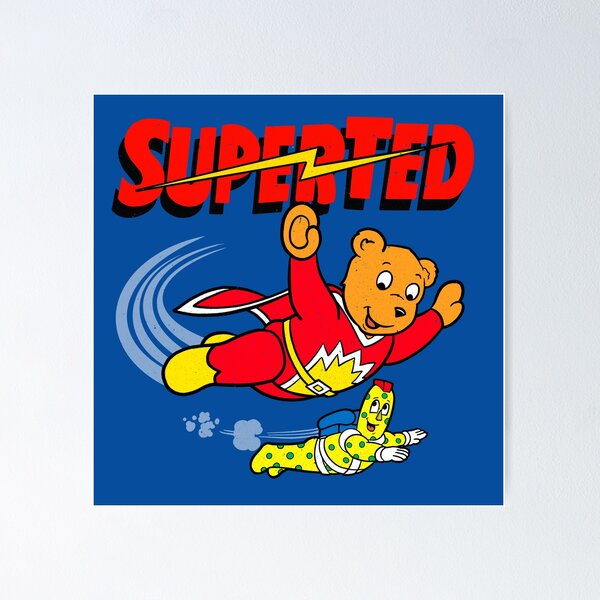 Item preview, Superted and Spottyman - Distressed Look Print designed and sold by FunnehGacha.