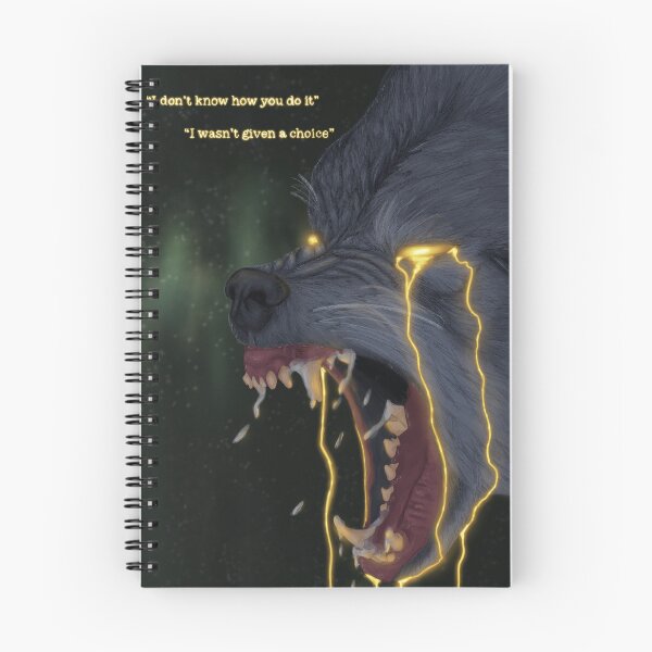 Item preview, gold detail wolf crying with quote designed and sold by JessyOdijk.