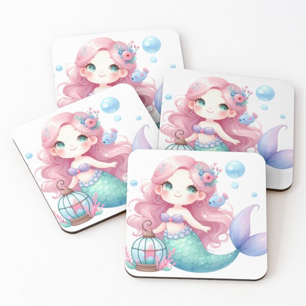 Item preview, Cute Watercolor Mermaid Nursery Art designed and sold by ManeeStore.