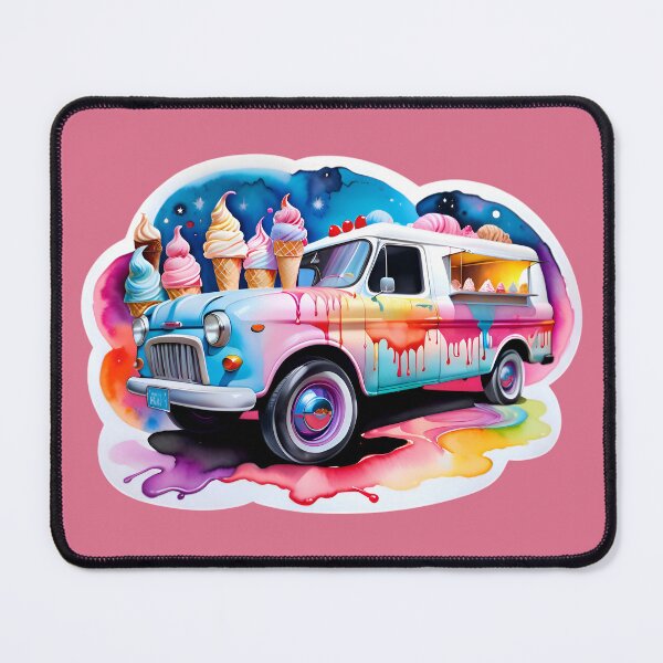Item preview, Classic Vintage Ice Cream Truck designed and sold by TheArtOfPat.