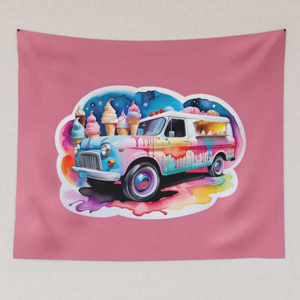 Item preview, Classic Vintage Ice Cream Truck designed and sold by TheArtOfPat.