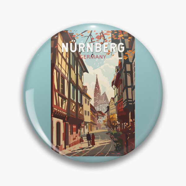 Item preview, Nuremberg Germany Travel Art Vintage designed and sold by KrisSidDesigns.