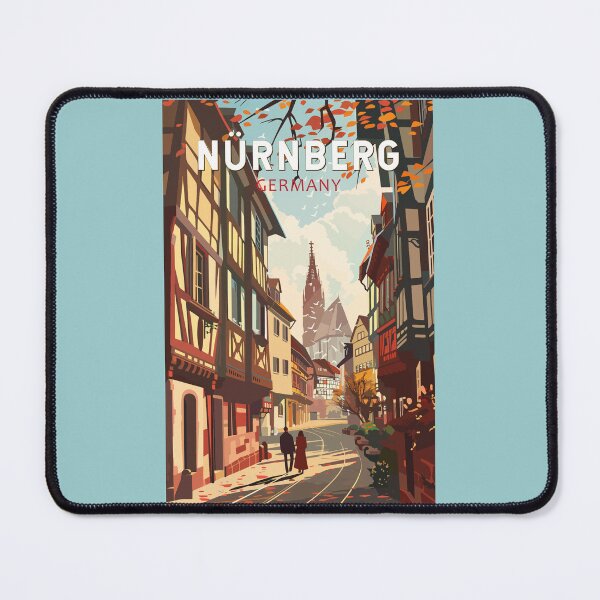 Item preview, Nuremberg Germany Travel Art Vintage designed and sold by KrisSidDesigns.