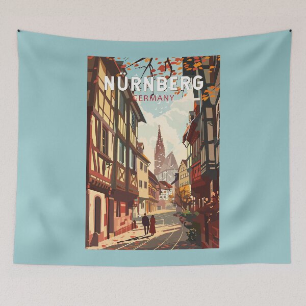 Item preview, Nuremberg Germany Travel Art Vintage designed and sold by KrisSidDesigns.
