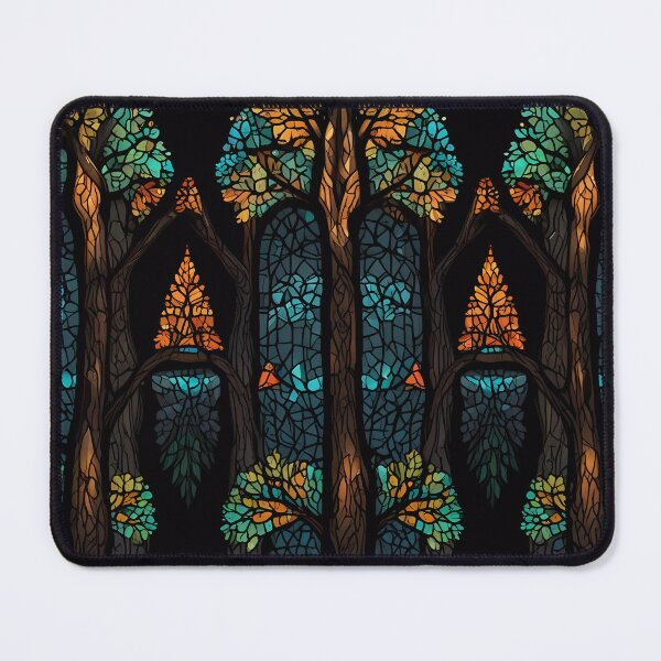 Item preview, Colourful Mosaic Stained Glass Tree effect design designed and sold by FocusedArt.