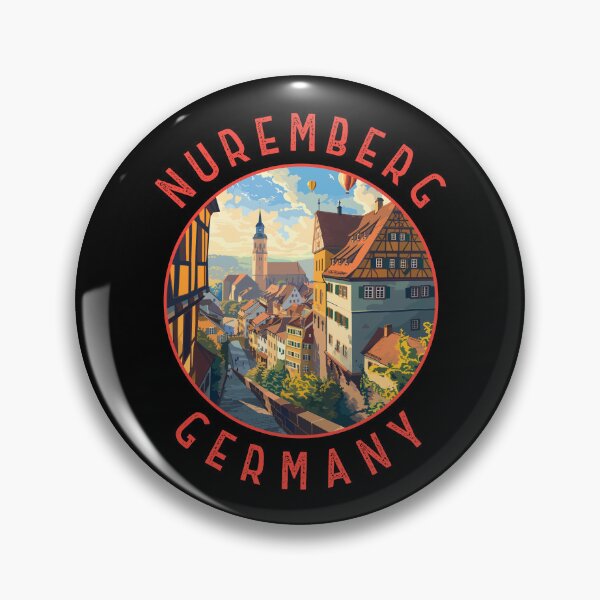 Item preview, Nuremberg Germany Retro Distressed Circle designed and sold by KrisSidDesigns.