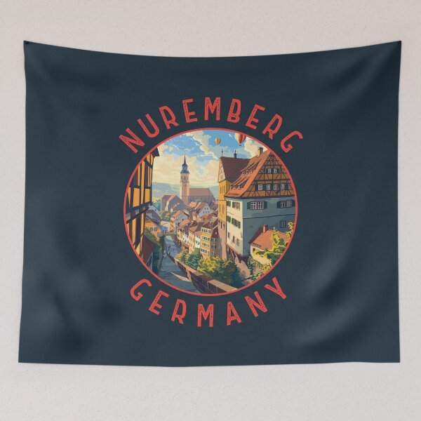 Item preview, Nuremberg Germany Retro Distressed Circle designed and sold by KrisSidDesigns.