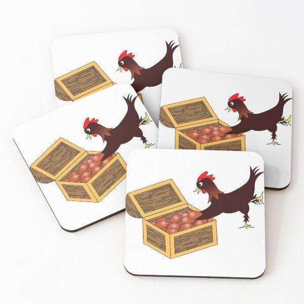 Aperçu de l'œuvre Poule Marans aux oeufs d'or créée et vendue par FeuillePlume.