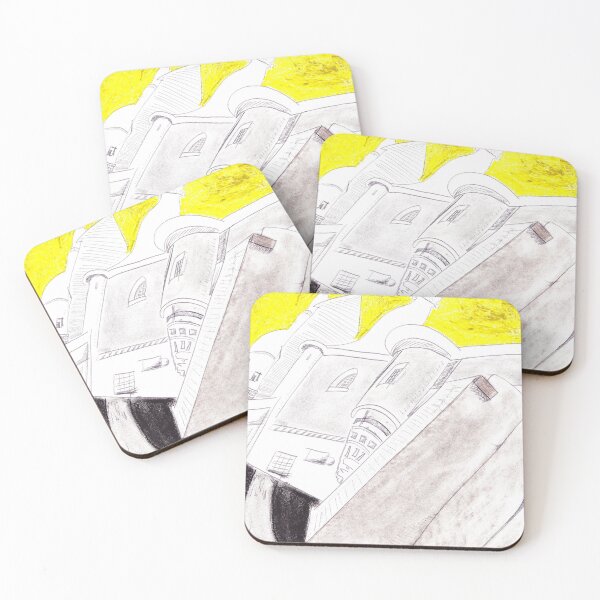 Item preview, Charcoal drawing castle bias angle  designed and sold by Carré Comme Orange.