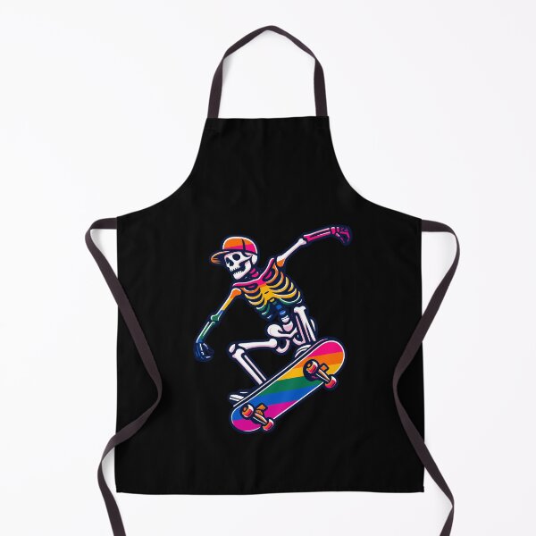 Item preview, LGBTQ Skater Lesbian Pride Flag Skateboarding Skeleton designed and sold by Dressed For Duty.