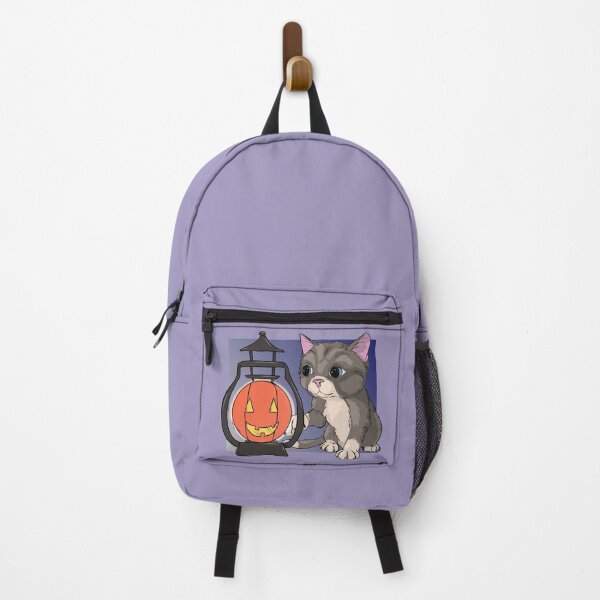 Item preview, Cute kitten observing pumpkin lantern designed and sold by Antiope33.