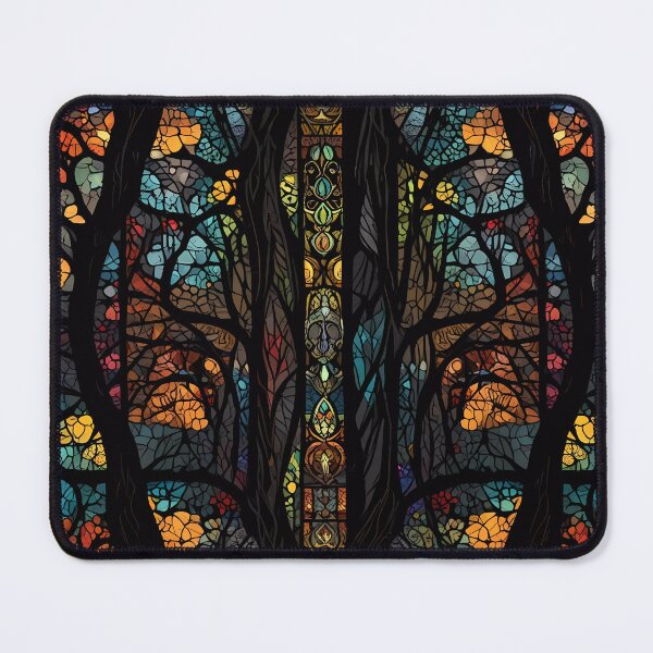 Item preview, Colourful Mosaic Stained Glass Tree effect design designed and sold by FocusedArt.