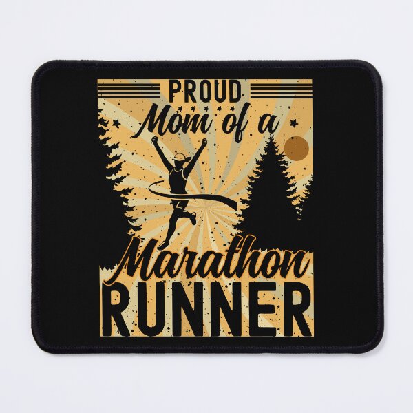 Item preview, Proud Mom of a Marathon Runner | Female Marathon Runner - Black designed and sold by PearlMoonGrapes.