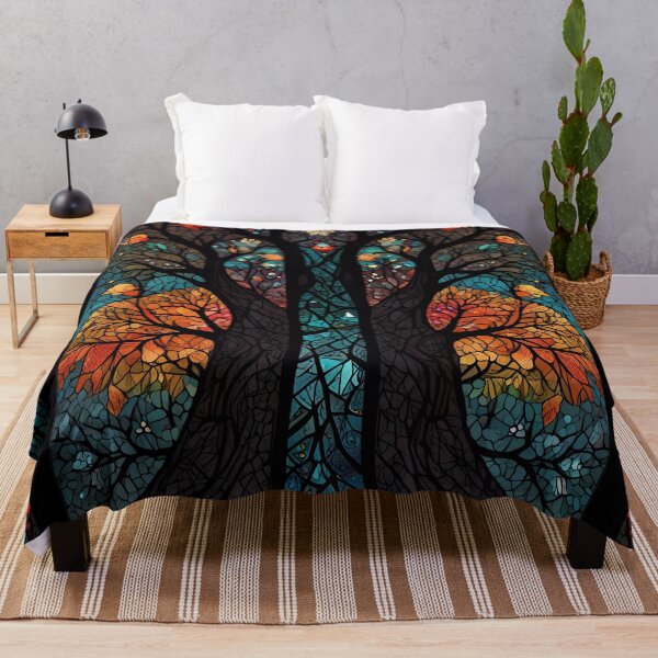 Item preview, Colourful Mosaic Stained Glass Tree effect design designed and sold by FocusedArt.