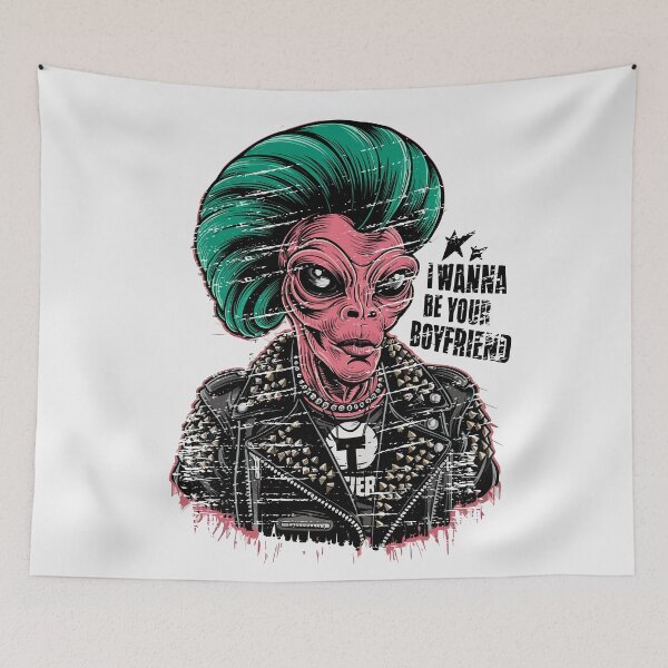 Item preview, Distressed Vintage Hilarious Mohican Martian  Punk Rocker merch designed and sold by paulo silveira.
