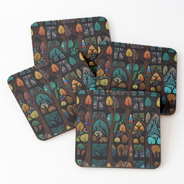 Item preview, Colourful Mosaic Stained Glass Tree effect design designed and sold by FocusedArt.