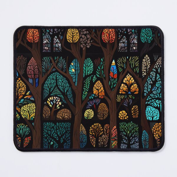 Item preview, Colourful Mosaic Stained Glass Tree effect design designed and sold by FocusedArt.