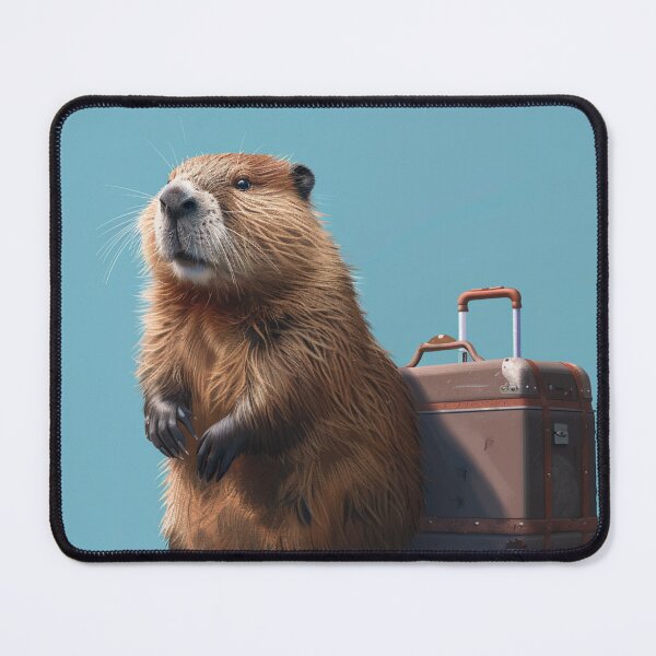 Item preview, Colorful Watercolor Funny Beaver Portrait designed and sold by Johnavens.