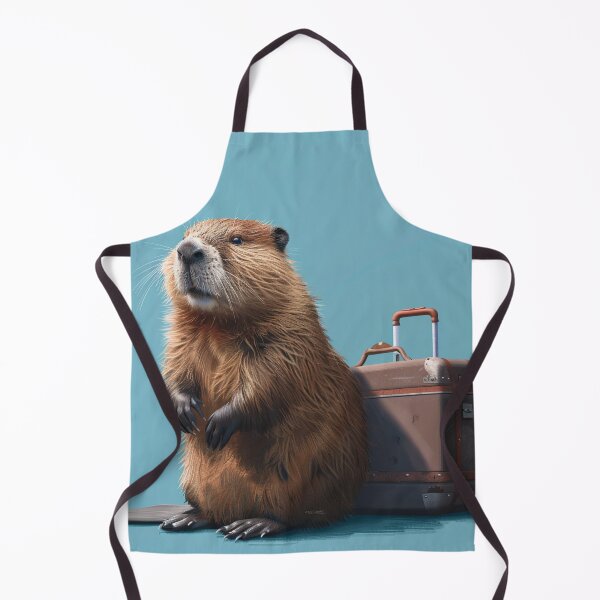 Item preview, Colorful Watercolor Funny Beaver Portrait designed and sold by Johnavens.