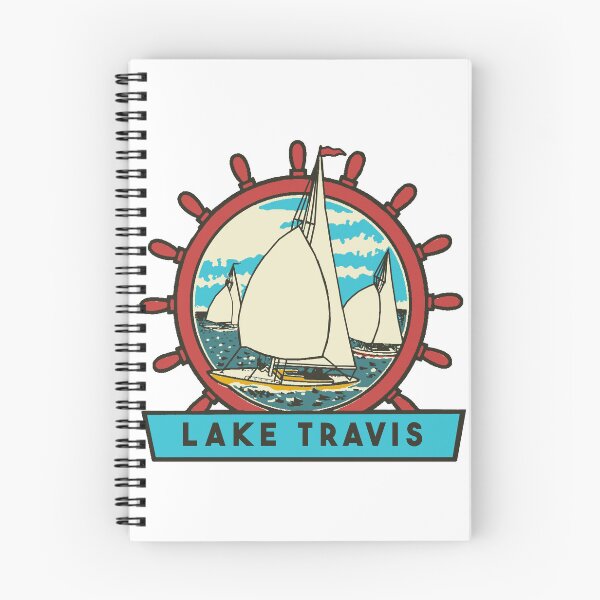 Item preview, Diseño de calcomanía de estilo vintage del lago Travis designed and sold by Decal Mania.