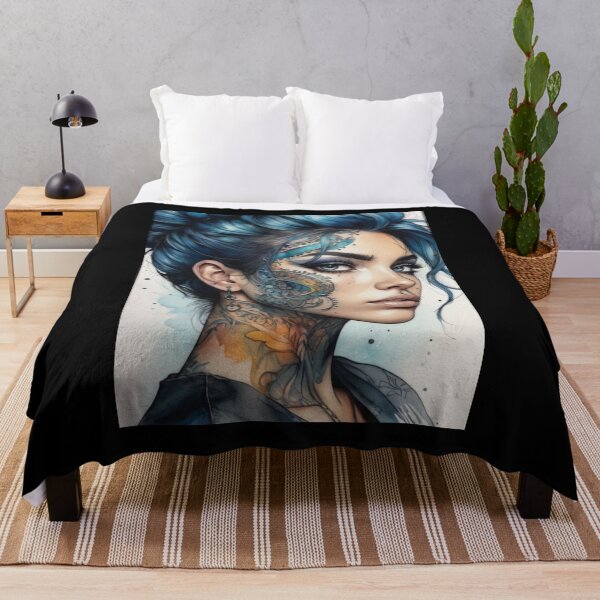 Item preview, Beautiful girl with tattoos designed and sold by ArtCraftLab.
