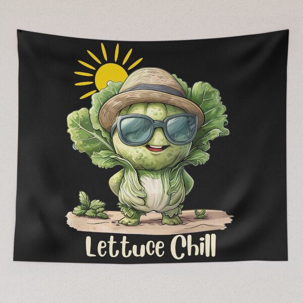 Item preview, Cute Lettuce Chill Funny Vegetable Summer Graphic Beach designed and sold by MTJ-Mushrooms.