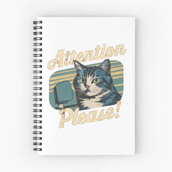 Item preview, Suspicious Cat Announce Design "Attention Please"  designed and sold by GesparHouse.