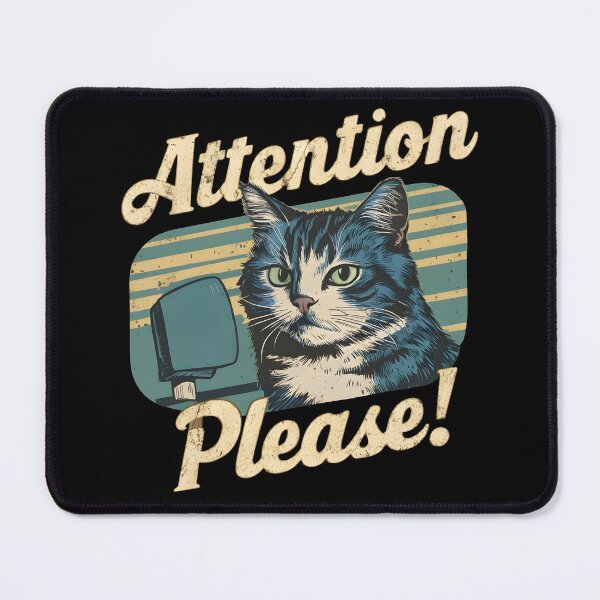 Item preview, Suspicious Cat Announce Design "Attention Please"  designed and sold by GesparHouse.