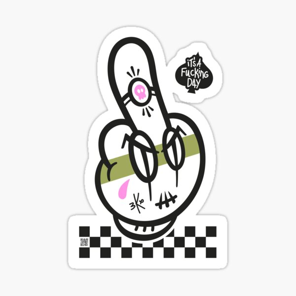 Middle finger bad day Sticker