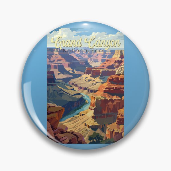 Item preview, Grand Canyon National Park Illustration Travel Art Vintage designed and sold by KrisSidDesigns.