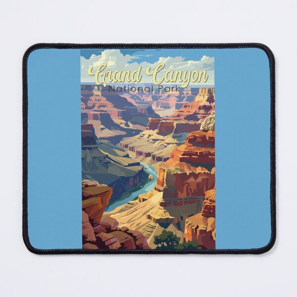 Item preview, Grand Canyon National Park Illustration Travel Art Vintage designed and sold by KrisSidDesigns.