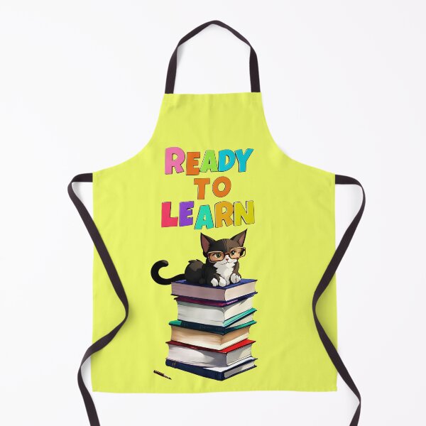 Item preview, Ready to Learn A stack of books with a cute cat sitting on top t-shirt designed and sold by WitMeme.