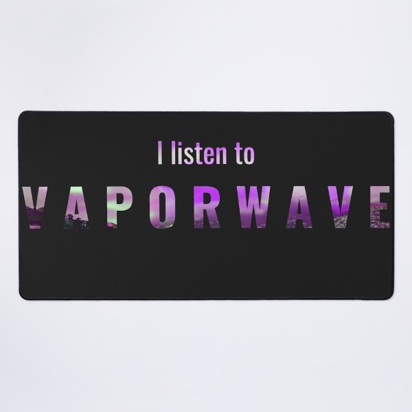 Item preview, I Listen To Vaporwave, 80s Neon Aesthetic designed and sold by MusicArtAndGrind.