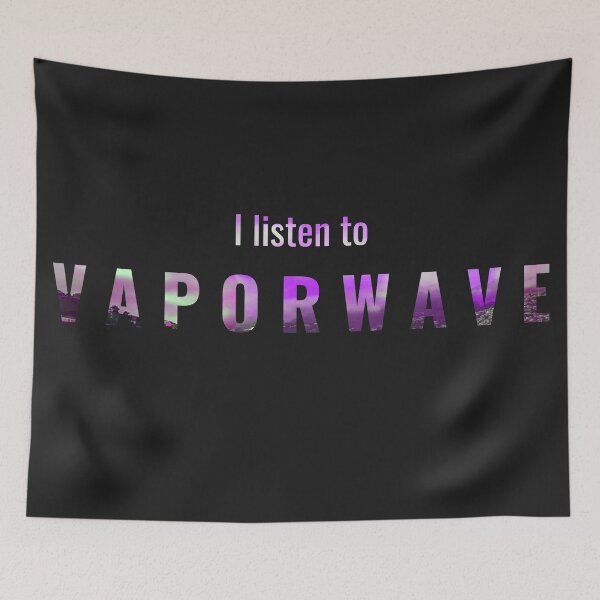 Item preview, I Listen To Vaporwave, 80s Neon Aesthetic designed and sold by MusicArtAndGrind.