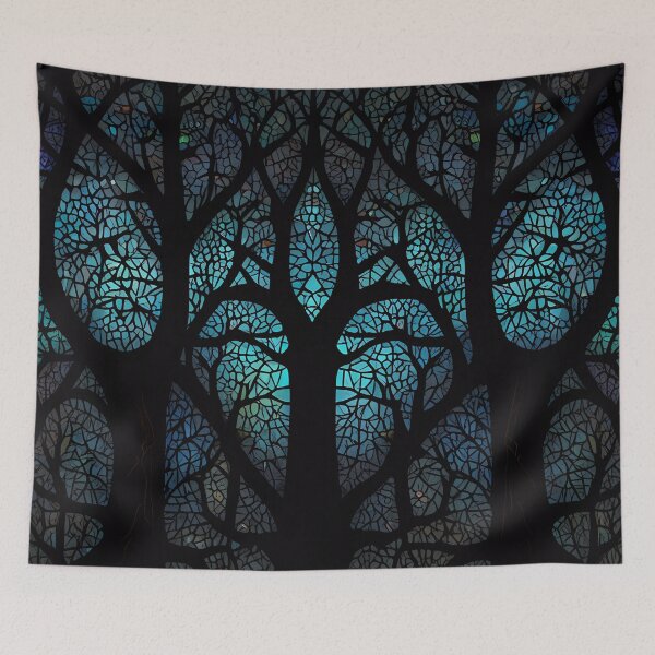 Item preview, Colourful Mosaic Stained Glass Tree effect design designed and sold by FocusedArt.