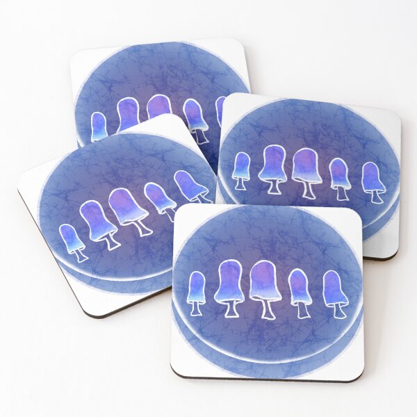 Item preview, Batik Mushrooms with crescent moon designed and sold by AuroraXGreen.