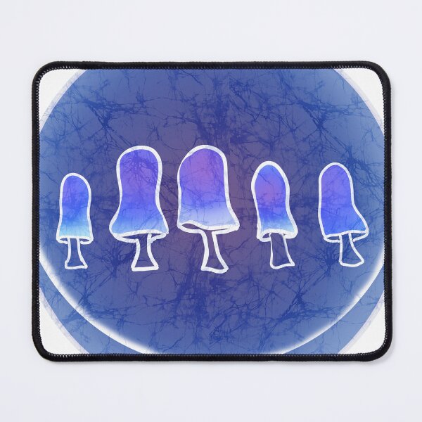 Item preview, Batik Mushrooms with crescent moon designed and sold by AuroraXGreen.