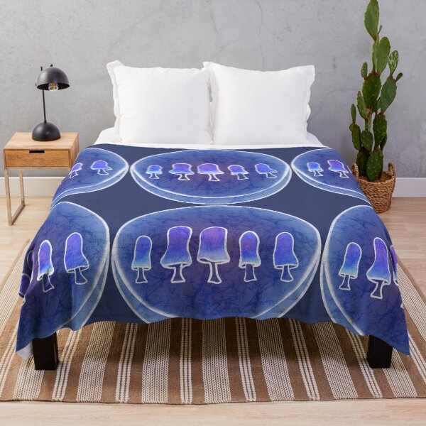 Item preview, Batik Mushrooms with crescent moon designed and sold by AuroraXGreen.