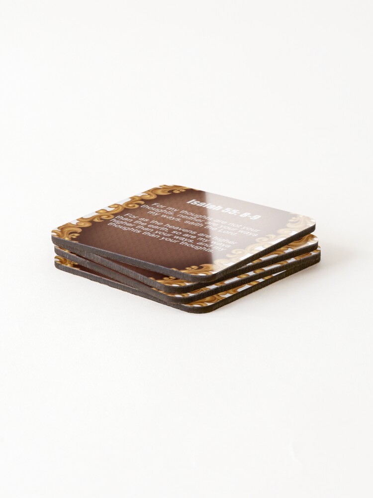 Thumbnail 4 of 5, Coasters (Set of 4), "Divine Plans Surpass Human Understanding" designed and sold by RhonDesign.