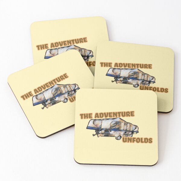 Item preview, The Adventure Unfolds Camouflage Folding Caravan designed and sold by BeccaAelishe.