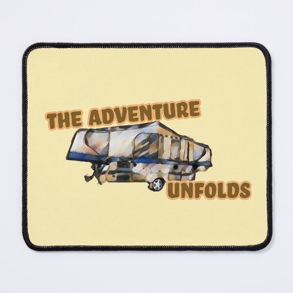 Item preview, The Adventure Unfolds Camouflage Folding Caravan designed and sold by BeccaAelishe.