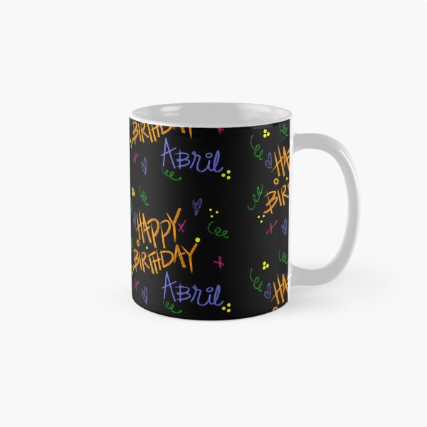 Item preview, HAPPY BIRTHDAY ABRIL CUSTOM NAME  designed and sold by GIVENGRACE.ART.