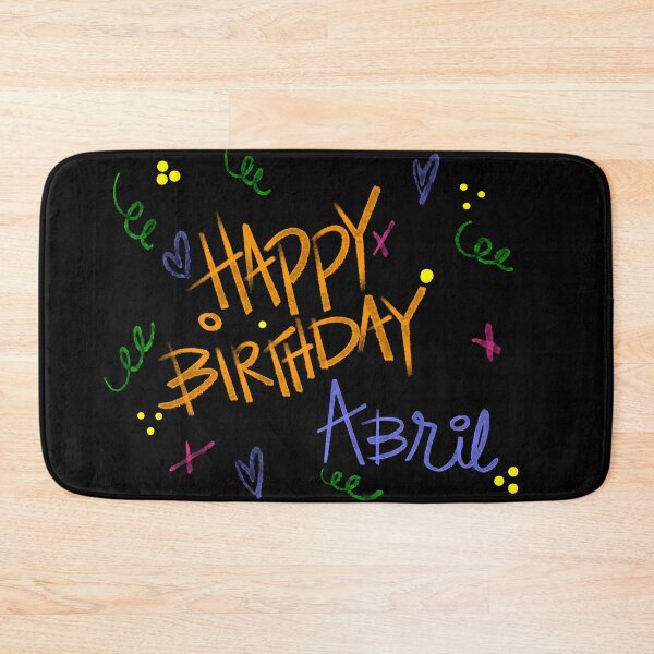 Item preview, HAPPY BIRTHDAY ABRIL CUSTOM NAME  designed and sold by GIVENGRACE.ART.