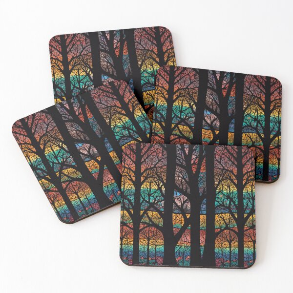 Item preview, Colourful Mosaic Stained Glass Tree effect design designed and sold by FocusedArt.