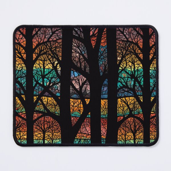Item preview, Colourful Mosaic Stained Glass Tree effect design designed and sold by FocusedArt.