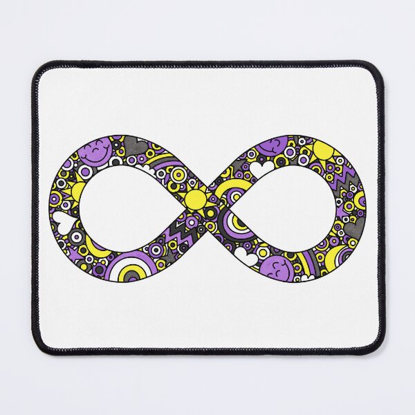 Item preview, Infinity Neurodiverse Doodle Nonbinary Pride Flag designed and sold by JoyfulJen.
