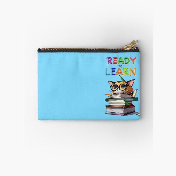 Item preview, Ready to Learn A stack of books with a cute cat sitting on top t-shirt designed and sold by WitMeme.