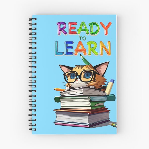 Item preview, Ready to Learn A stack of books with a cute cat sitting on top t-shirt designed and sold by WitMeme.